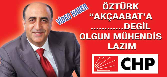 CHP Adayı Ali Türen Öztürk'ten özel açıklamalar