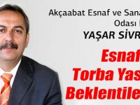 Esnafın torba yasadan beklentileri var