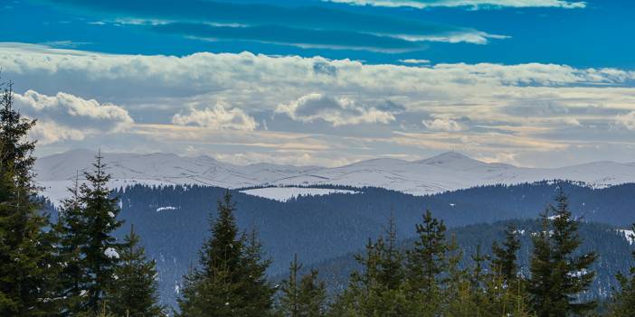 Akçaabat'ta Dağlar Beyaza Büründü