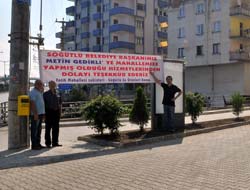 Başkana Afişli Teşekkür