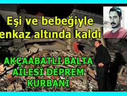 Hemşehrimiz Deprem Kurbanı