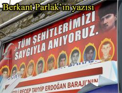 Şehitlerin afişine çirkin saldırı