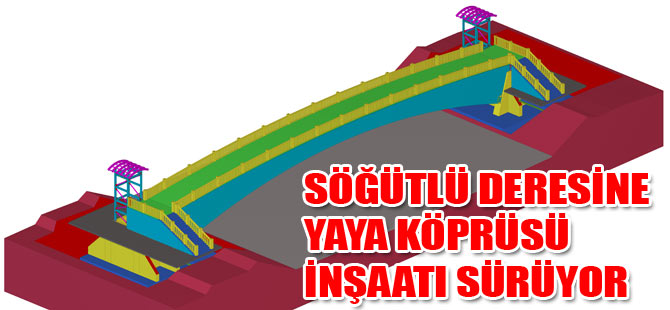 Söğütlü Deresine Yaya Köprüsü