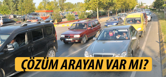Akçaabat'ta Trafik Yoğunluğu