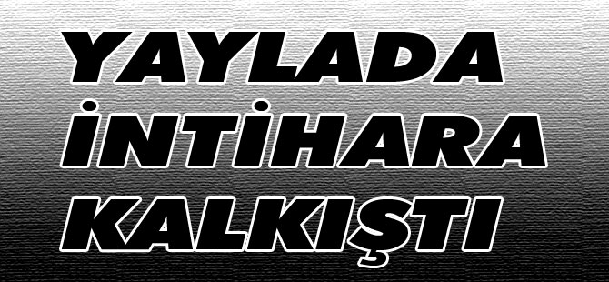 Düzköy'de bir kişi hayatına son vermek istedi.
