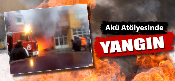 Akçaabat’ta bir işyerinde yangın