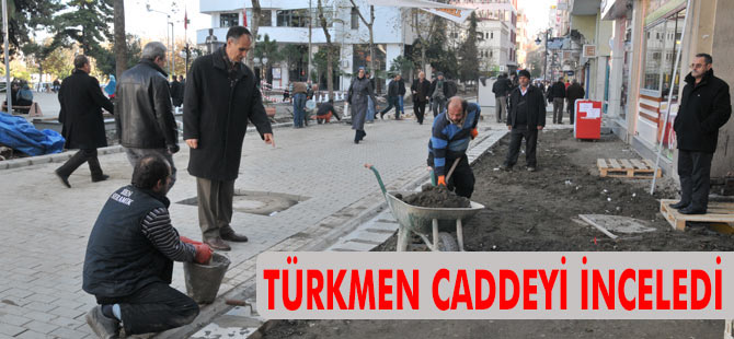 Şefik Türkmen, İnönü Caddesi’nde yapılan yenileme çalışmalarını inceledi.