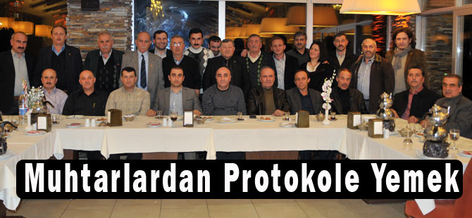 Muhtarlardan Protokole yemek