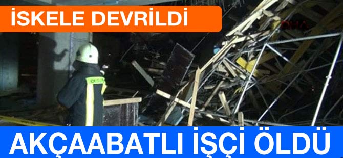 Trabzon'da devrilen inşaata iskelesinin altında kalan 2 kişi öldü.