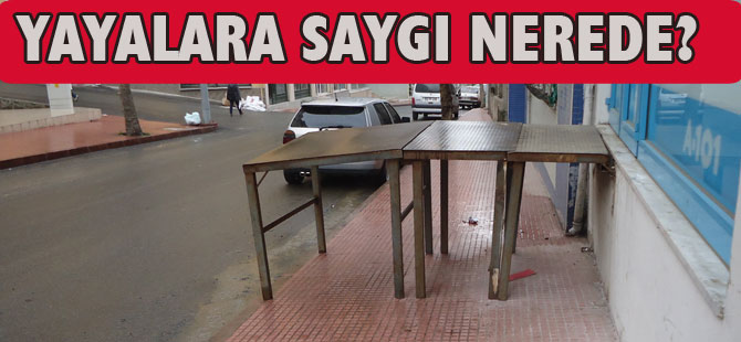Akçaabat’ta yaya kaldırımı üzerine konulan platform pes dedirtti.
