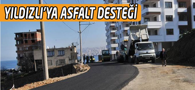 Yıldızlı'da Asfalt Çalışması
