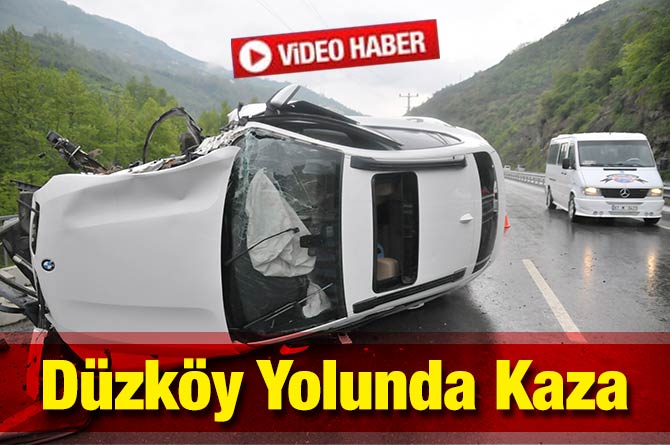 Akçaabat'ta meydana gelen kazada son model cip hurdaya döndü.