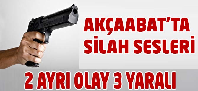 Akçaabat'ta 2 olay, 3 yaralı.
