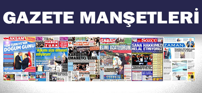 Günün Gazete Manşetleri