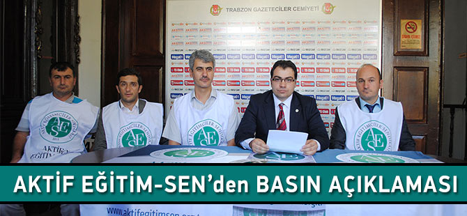 Aktif Eğitim-Sen'den Basın Açıklaması
