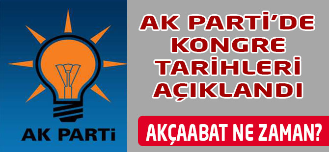 Hangi İlçe Hangi Tarihte Kongre Yapacak?