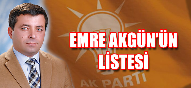 Emre Akgün'ün Listesi