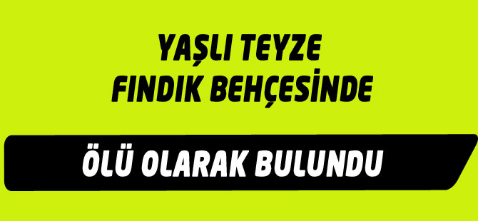 Akçaabat'ta bir kişi fındık bahçesinde ölü olarak bulundu.