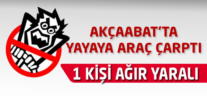 Akçaabat'ta Trafik Kazası 1 yaralı