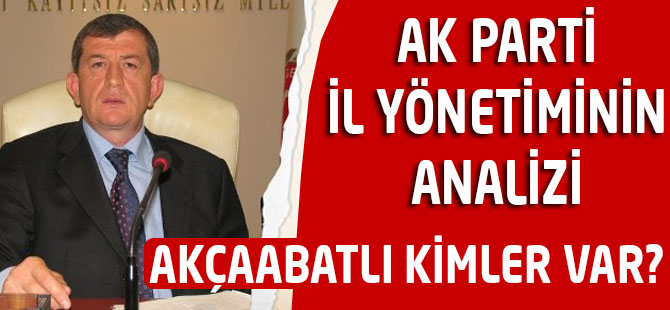 AK Parti Yönetim Listesinin Analizi