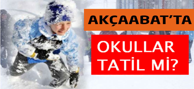 Akçaabat'ta Okullar Tatil Mi?