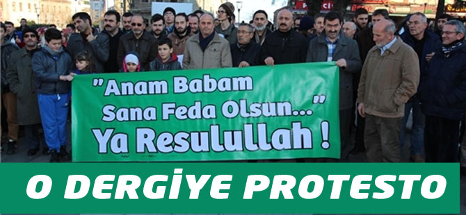 Charlie Hebdo protesto edildi