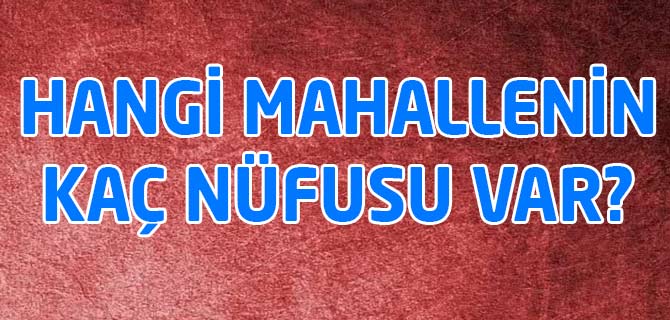 Hangi Mahallede Kaç Nüfus Var?