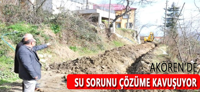 Akçaabat Akören Mahallesi’nin yaşadığı su sorunu Büyükşehir Belediyesi tarafından çözülüyor.