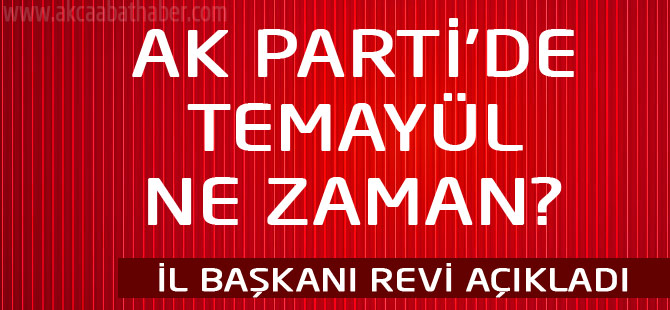 AK Parti'de Temayül Ne Zaman?
