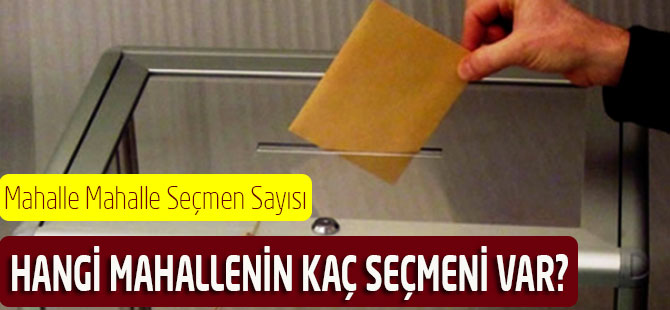 Hangi Mahallede Kaç Seçmen Var?