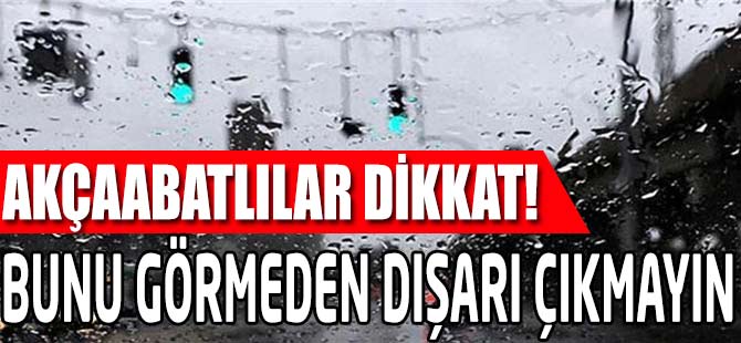 Akçaabatlılar Dikkat!