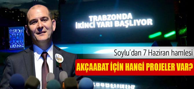 Süleyman Soylu'nun Akçaabat Projeleri