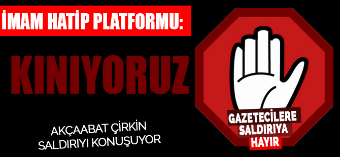 Kınıyoruz