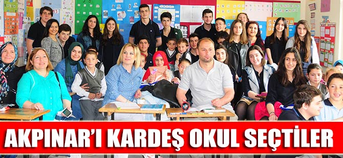 Akpınar'ı Kardeş Okul Seçtiler