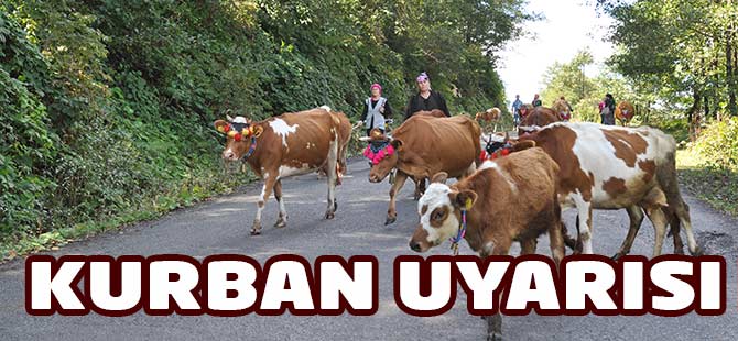 Kurbanlık uyarısı