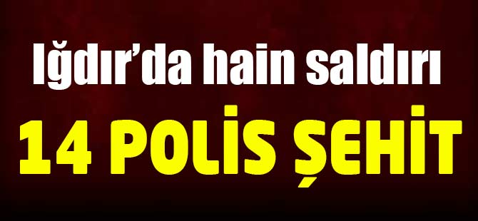 Iğdır'da polis aracına saldırı: 14 polis şehit