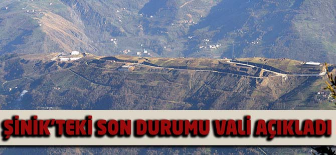 Şinik'teki Son Durumu Vali Açıkladı