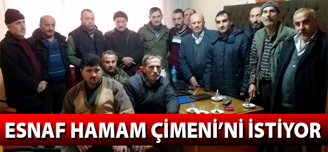 Esnaf Hamam Çimeni'ni İstiyor