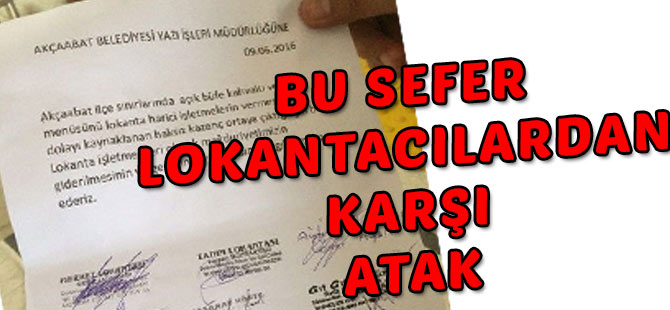 Bu Sefer Lokantacılar Ayaklandı