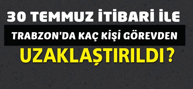 Kaç Kişi Görevden El Çektirildi