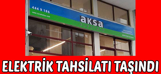 Elektrik tahsilat ofisini taşındı.