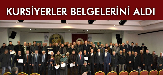 Kursiyerler Belgelerini Aldı