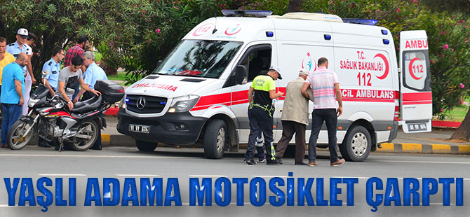 Motosiklet Yayaya Çarptı