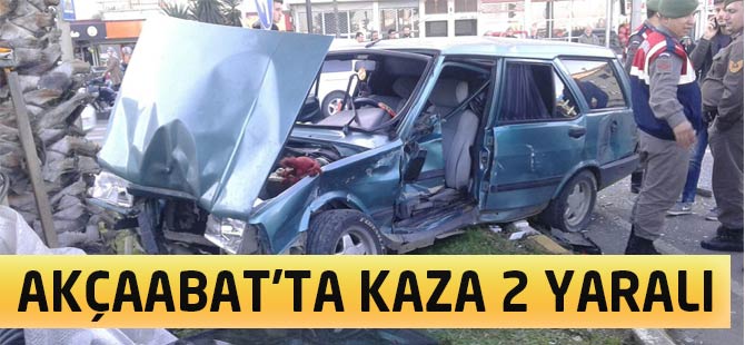 Akçaabat'ta Kaza 2 Yaralı