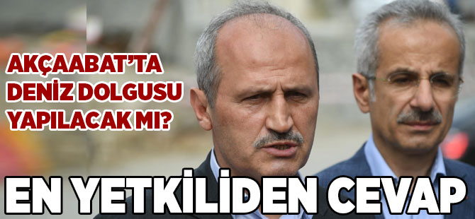Bakandan Denizden Yol Cevabı