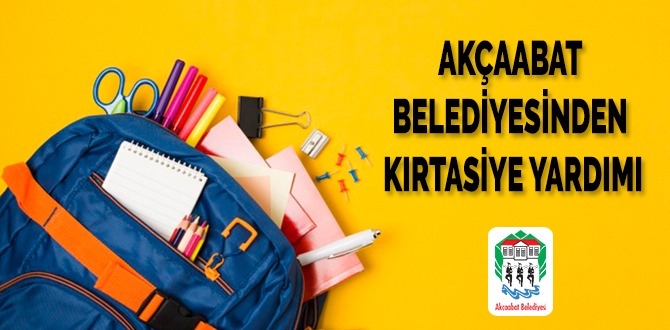 AKÇAABAT BELEDİYESİNDEN KIRTASİYE YARDIMI