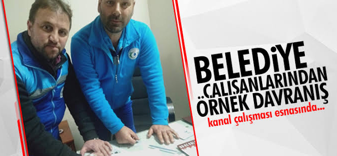 Belediye Çalışanlarından Örnek Davranış