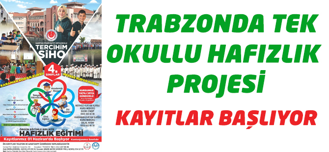 Okullu Hafızlık Projesi Kayıtları Başlıyor