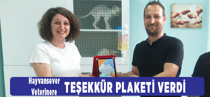İYİ Parti'den plaket.