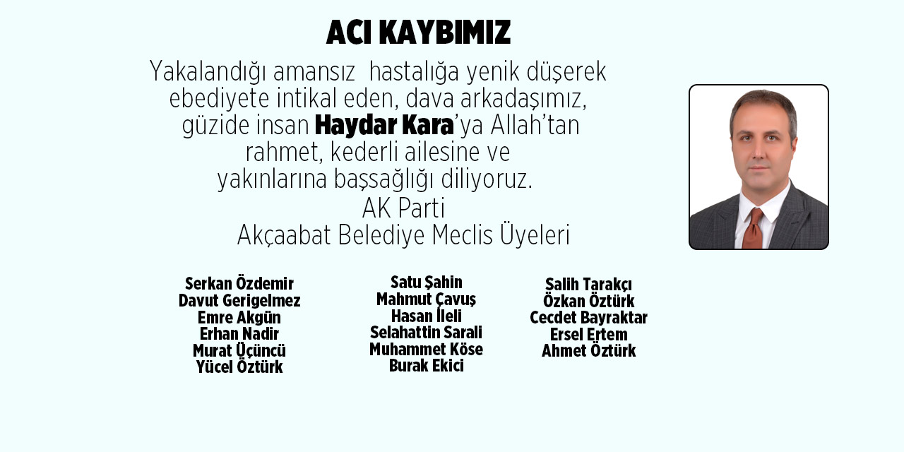 AK Parti Grubundan Başsağlığı